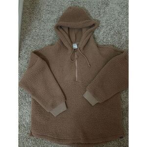 ❤️Victoria Secret PINK Varsity Sherpa Half Zip Pullover SzXL